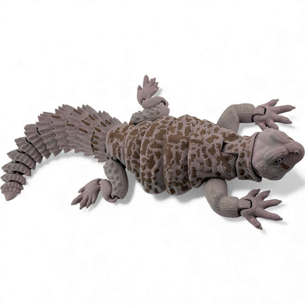 3D Printed Uromastyx Lizard – Natural Brown Gradient with Dark Brown Markings (14 Inches Long)