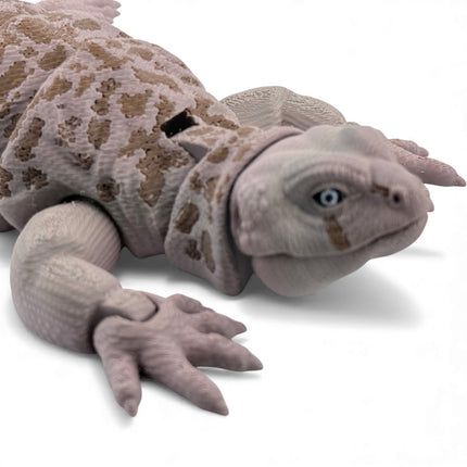 3D Printed Uromastyx Lizard – Natural Brown Gradient with Dark Brown Markings (14 Inches Long)
