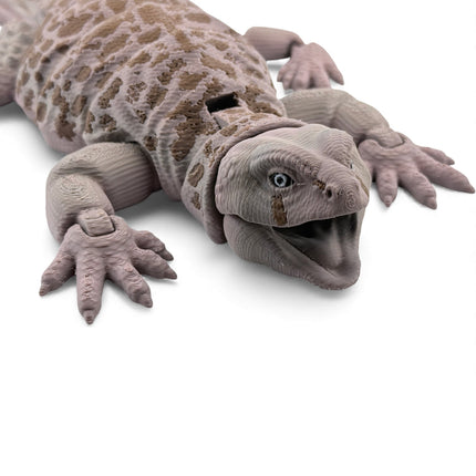 3D Printed Uromastyx Lizard – Natural Brown Gradient with Dark Brown Markings (14 Inches Long)
