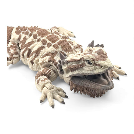 3D Printed Realistic Large Bearded Dragon – Beige with Dark Brown Markings (16 Inches Long)