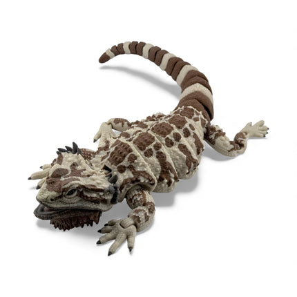 3D Printed Realistic Large Bearded Dragon – Beige with Dark Brown Markings (16 Inches Long)