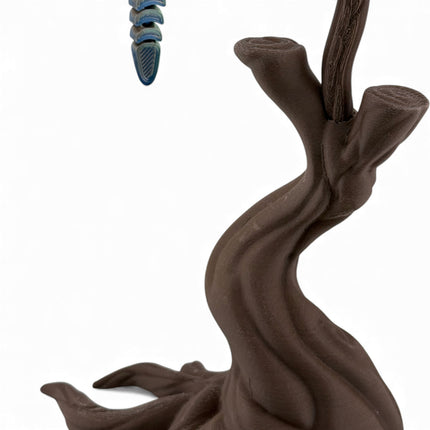 3D Printed Panther Chameleon Figurine on Branch – Color-Changing Variation (12 Inches Long)