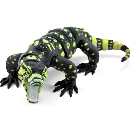 3D Printed Water Monitor – Realistic Articulated Model (Bright Green Gradient) Matcha Morph