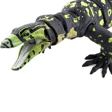 3D Printed Water Monitor – Realistic Articulated Model (Bright Green Gradient) Matcha Morph