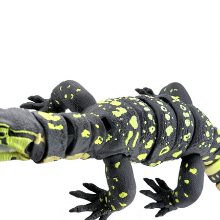 3D Printed Water Monitor – Realistic Articulated Model (Bright Green Gradient) Matcha Morph