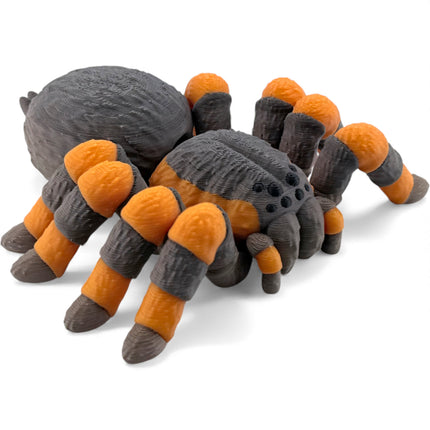 3D Printed Tarantula – Natural Brown & Orange Gradient with Black Markings