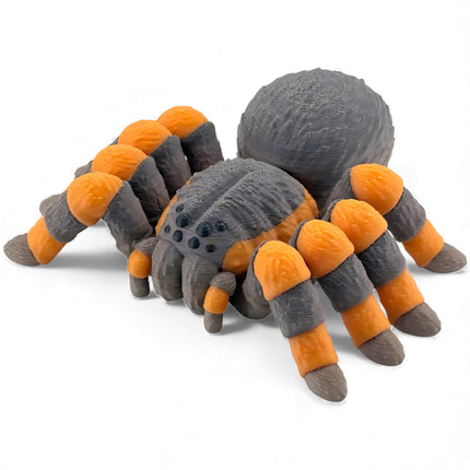 3D Printed Tarantula – Natural Brown & Orange Gradient with Black Markings