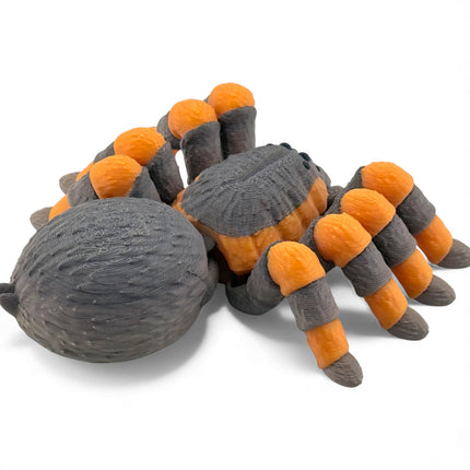 3D Printed Tarantula – Natural Brown & Orange Gradient with Black Markings
