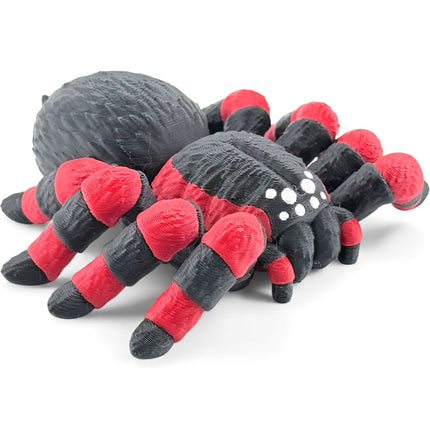3D Printed Tarantula – Red & Black with White Spots