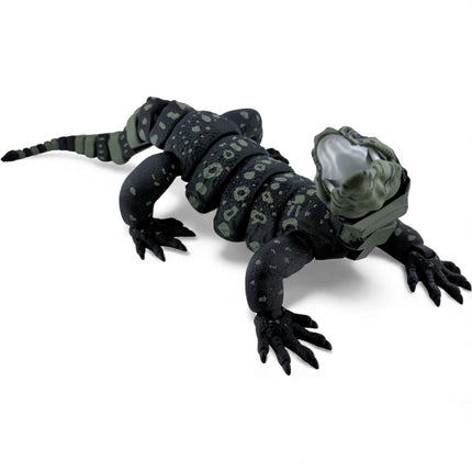 3D Printed Water Monitor – Olive Green Realistic Articulated Model