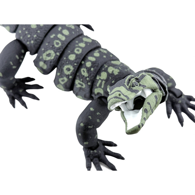 3D Printed Water Monitor – Olive Green Realistic Articulated Model
