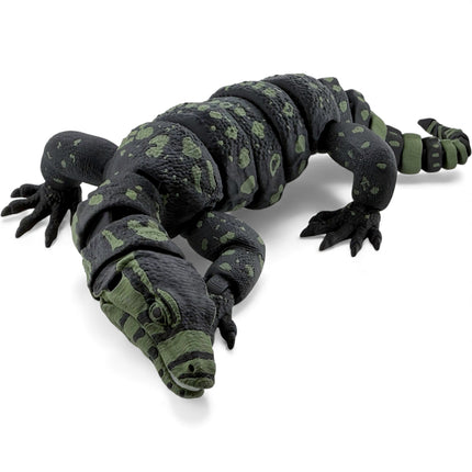 3D Printed Water Monitor – Olive Green Realistic Articulated Model