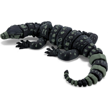 3D Printed Water Monitor – Olive Green Realistic Articulated Model