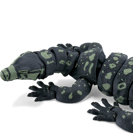 3D Printed Water Monitor – Olive Green Realistic Articulated Model