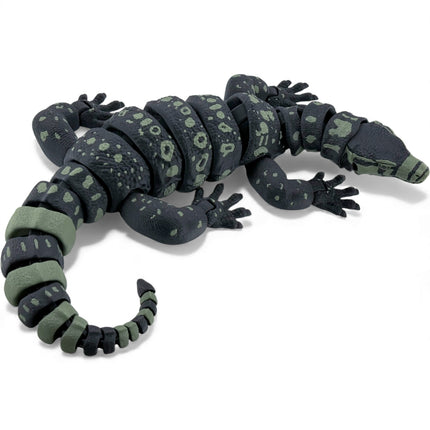 3D Printed Water Monitor – Olive Green Realistic Articulated Model