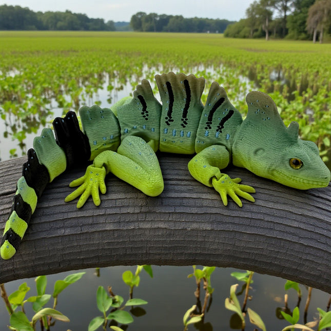 3D Printed Basilisk Model – "Jesus Lizard" Replica - Natural color