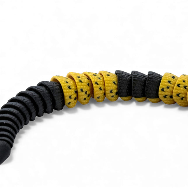 Cobra Figurine, Articulated Flexi Black & Yellow Hooded Snake, 3D Printed Fidget Toy Desk Decor