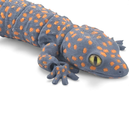 3D Printed Tokay Gecko with Realistic Glass Eyes – 9 Inches Long