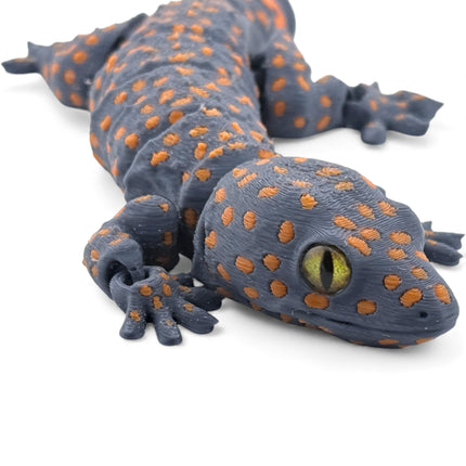 3D Printed Tokay Gecko with Realistic Glass Eyes – 9 Inches Long