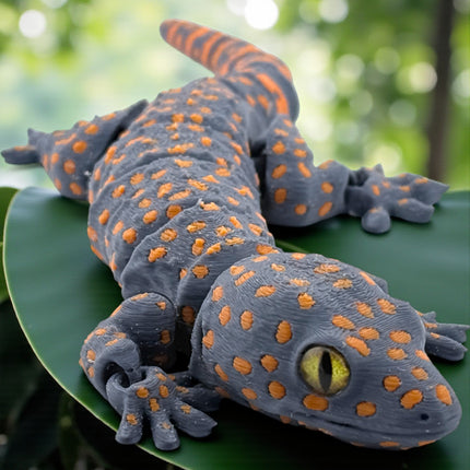 3D Printed Tokay Gecko with Realistic Glass Eyes – 9 Inches Long