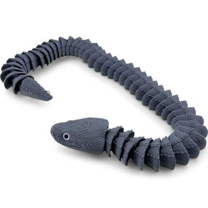3D Printed Articulated Xenodermus / Dragon Snake – Realistic Model with Glass Eyes