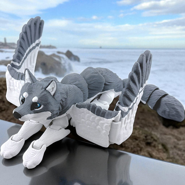3D Printed Flexi Winged Wolf