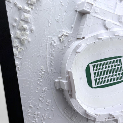 Green Bay Packers Topographic Map Art - Lambeau Field Wall Decor
