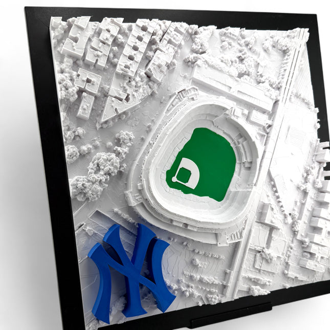 New York Yankees Yankee Stadium Topographical Map Wall Art