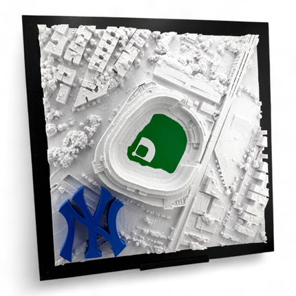 New York Yankees Yankee Stadium Topographical Map Wall Art