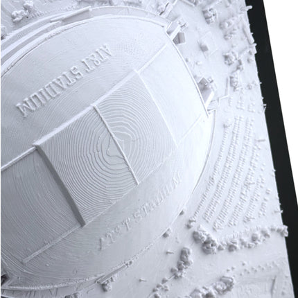 Dallas Cowboys 3D Topographic Map Art -  AT&T Stadium Wall Decor