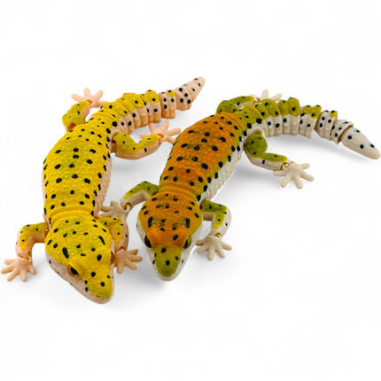 3D Printed Leopard Gecko: Glass Eyes, Reinforced Joints, USA Made