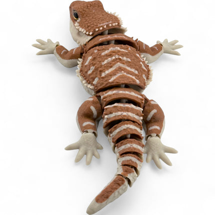 3D Printed Bearded Dragon – Realistic Articulated Model with Glass Eyes