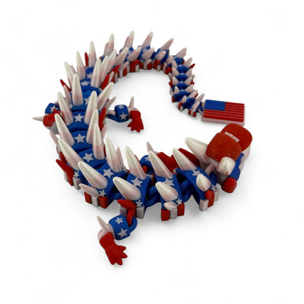 Red Hat USA Patriot 3D Printed Dragon