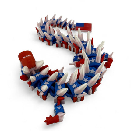Red Hat USA Patriot 3D Printed Dragon