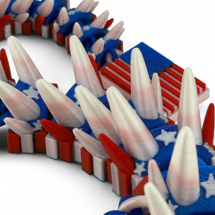 Red Hat USA Patriot 3D Printed Dragon
