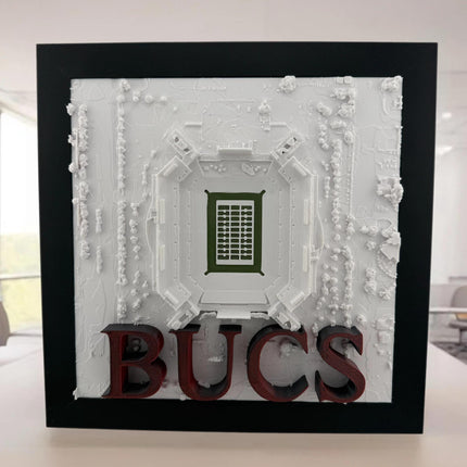 Tampa Bay Buccaneers Wall Decor - Raymond James Stadium Topographical Map Art - , NFL Fan Gift, Unique Sports Stadium Print