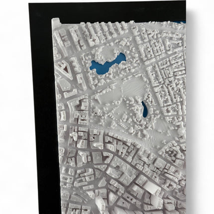 Boston, Massachusetts Map Art Framed Wall Decor Topographical Map