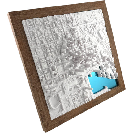 Baltimore, MD Map Art Framed Wall Decor Topographical Map