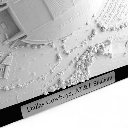 Dallas Cowboys, AT&T Stadium Map Art Framed Wall Decor Topographical Map