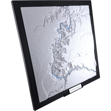 Grand Canyon Map Art Framed Wall Decor Topographical Map