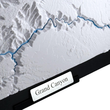 Grand Canyon Map Art Framed Wall Decor Topographical Map