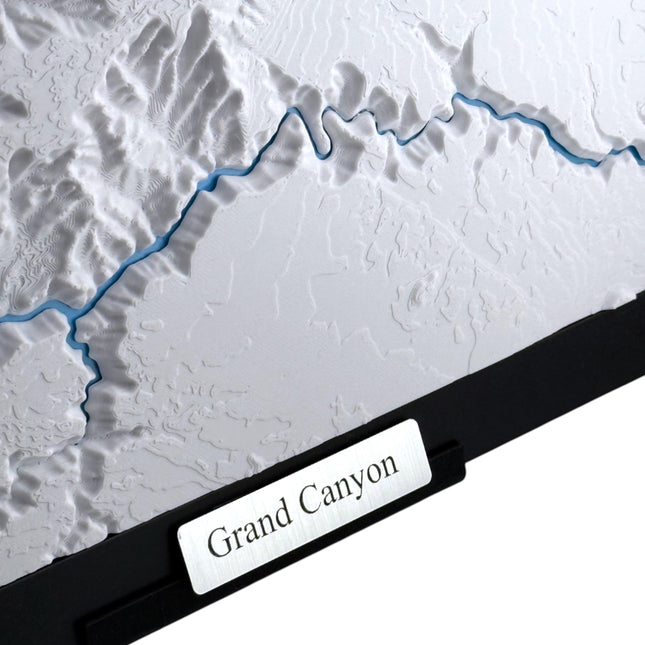 Grand Canyon Map Art Framed Wall Decor Topographical Map