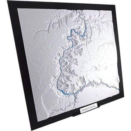 Grand Canyon Map Art Framed Wall Decor Topographical Map