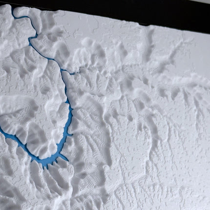 Grand Canyon Map Art Framed Wall Decor Topographical Map