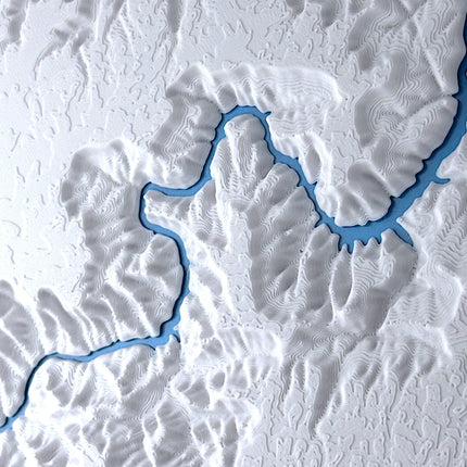 Grand Canyon Map Art Framed Wall Decor Topographical Map