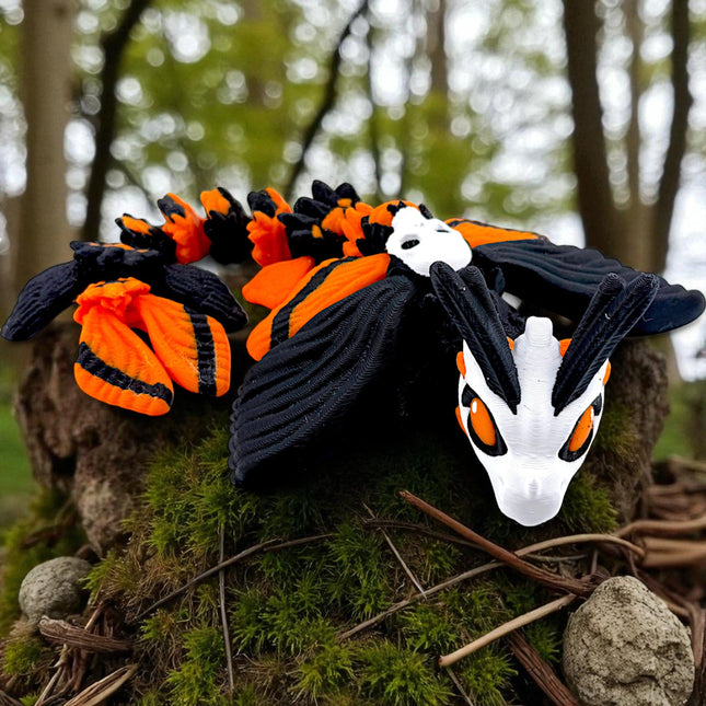 3D Printed Baby Death&#39;s Head Moth Dragon
