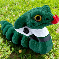 3D Printed Small Chibi Cobra with Realistic Glass Eyes