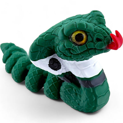 3D Printed Small Chibi Cobra with Realistic Glass Eyes