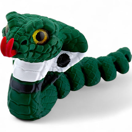 3D Printed Small Chibi Cobra with Realistic Glass Eyes