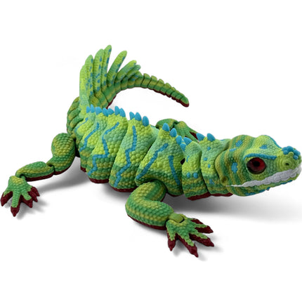 3D Printed Green Sailfin Lizard – Available in Two Sizes
